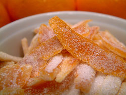 オレンジピールの作り方 オレンジピールのレシピ オレンジの皮 ノーワックス ワックス無し オレンジピール キャンディー フルーツケーキに入れる材料 ビスコティに入れる材料
